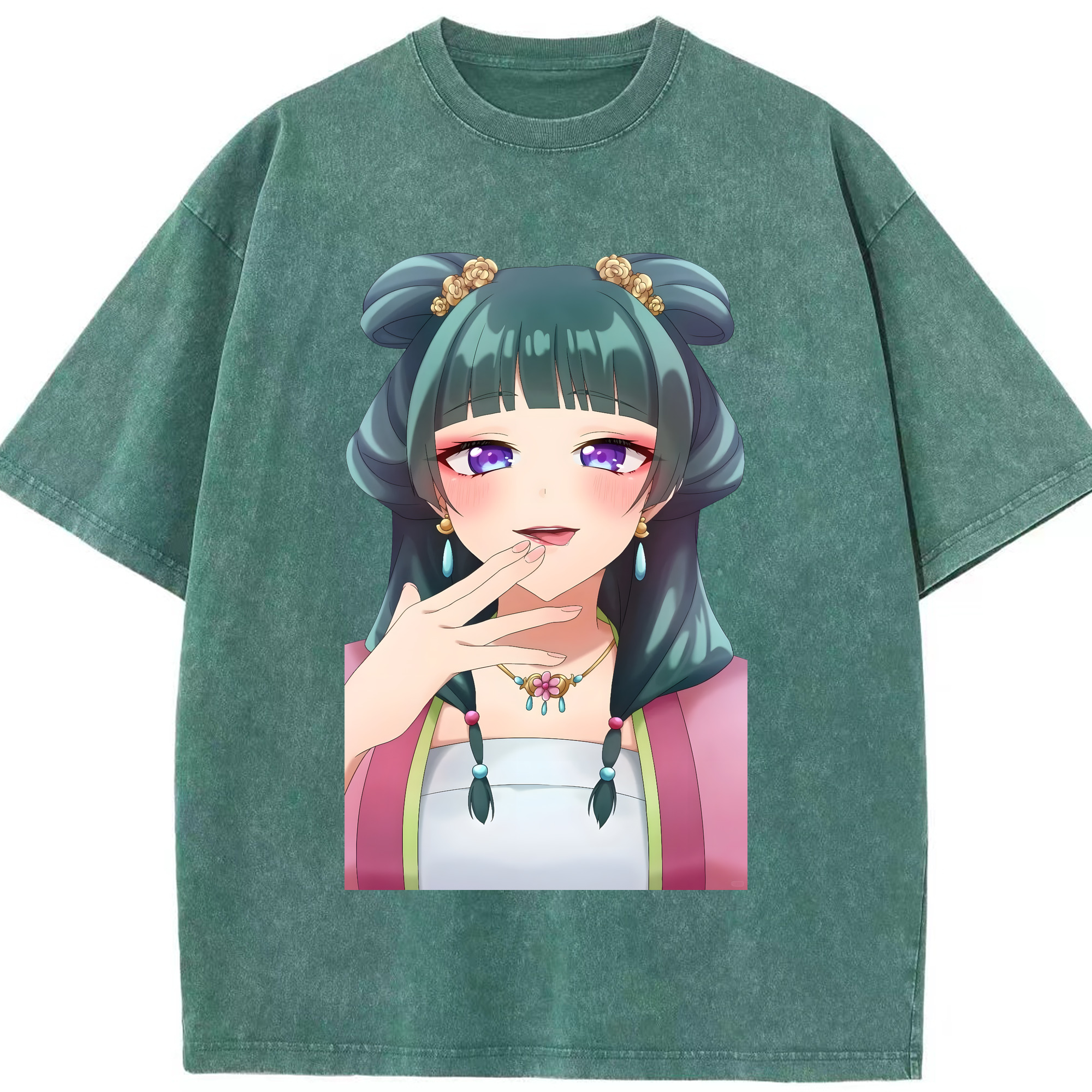 （画像用） 薬屋のひとりごと The Apothecary Diaries 綿100% ヴィンテージ風 半袖Tシャツ（フロントプリント）
